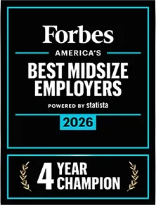 Forbes — America's Best Midsize Employers 2026, champion 4 années de suite