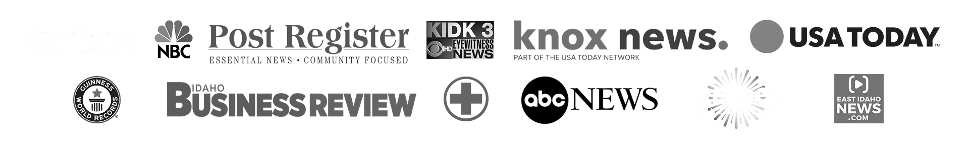 Logos des mentions médias de Melaleuca